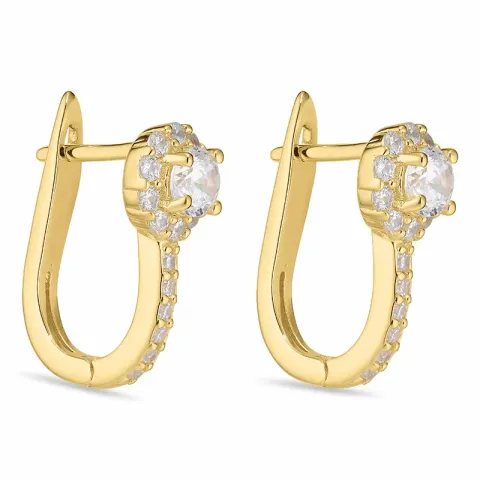 zirkon creol i förgyllt silver