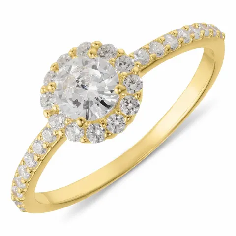 Kollektionsprov zirkon ring i förgyllt silver