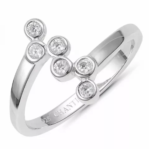 Elegant abstrakt ring i silver