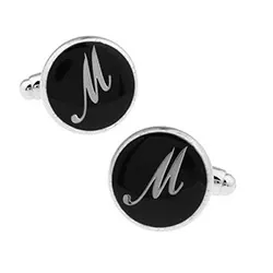 bokstäver manschettknappar i Rostfritt stål