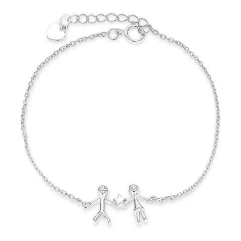 familj armband i silver