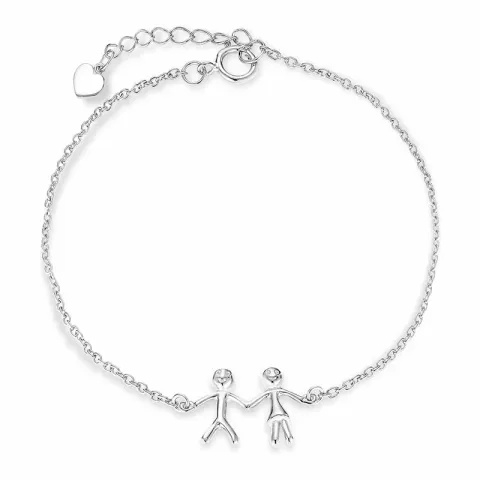 familj armband i silver