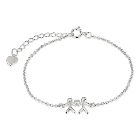 familj armband i silver