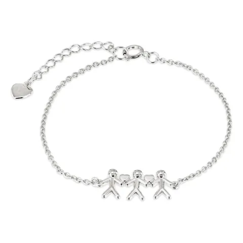 familj armband i silver