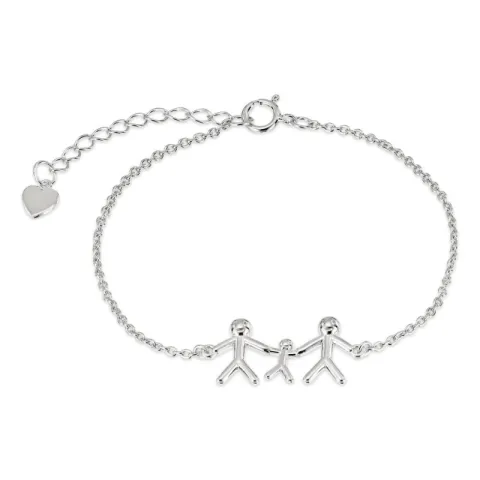 familj armband i silver