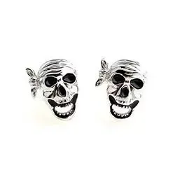 Skull manschettknappar i Rostfritt stål