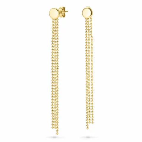 långa örhängen i förgyllt silver