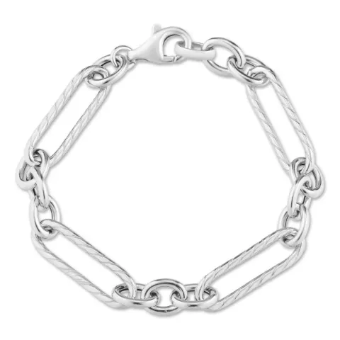 figaroarmband i silver x 7,1 mm