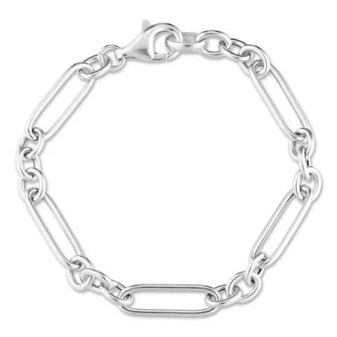 figaroarmband i silver 17, 18cm x 5,8 mm