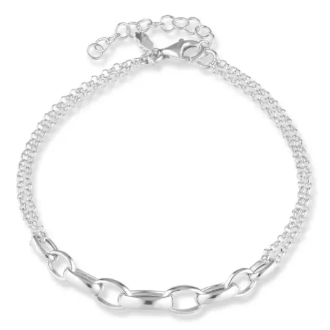 ankerarmband i silver 17 plus 3 cm x 6,9 mm