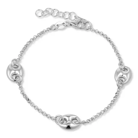 armband i silver 17 plus 3 cm x 8,0 mm