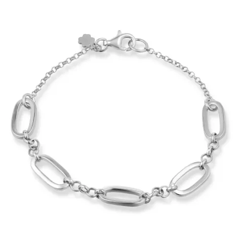 armband i silver 17, 18cm x 6,6 mm