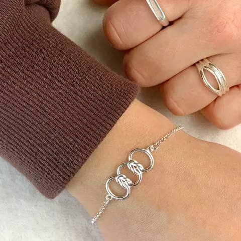 armband i silver 17 plus 3 cm x 11,3 mm