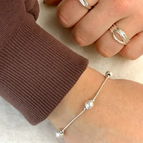 kulkedjearmband i silver x 6,1 mm