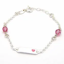 Kollektionsprov rosa halsband, kan variera i silver med hängen i silver