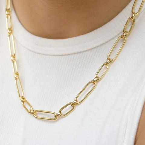 halsband i förgyllt silver 45 cm x 6,3 mm