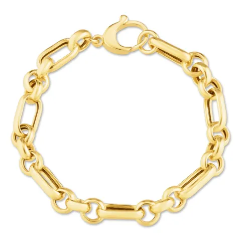 figaroarmband i förgyllt silver x 6,7 mm