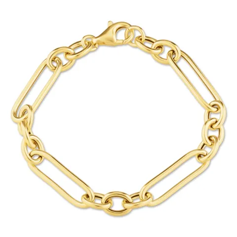 figaroarmband i förgyllt silver x 7,1 mm
