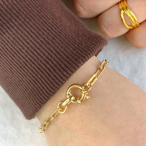 armband i förgyllt silver  x 4,1 mm