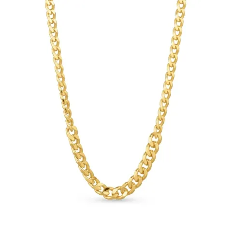 halsband i förgyllt silver 45 cm x 5,5 mm