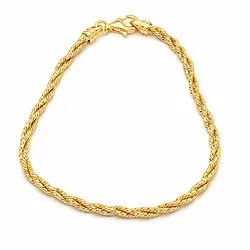 Vridet armband i förgyllt silver x 1,1 mm