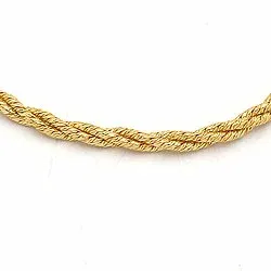 Vridet armband i förgyllt silver x 1,1 mm
