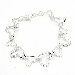 Hjärt armband i silver x 13,7 mm