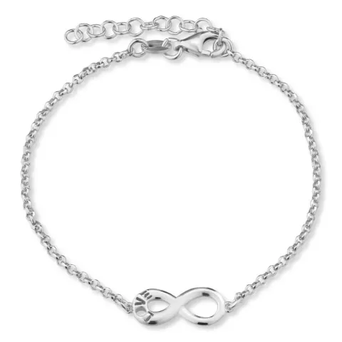 infinity armband i silver med hängen i silver