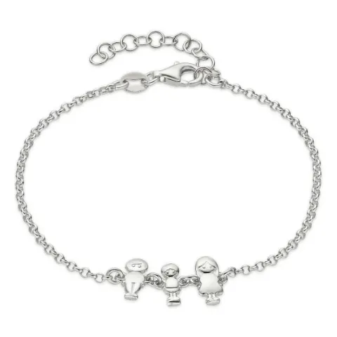 familj armband i silver med Far - Son - Mor i silver