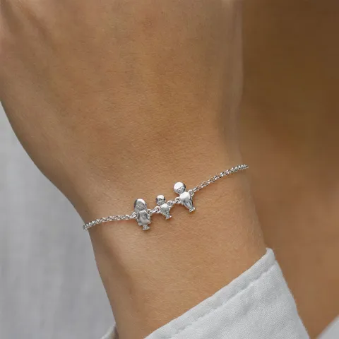 familj armband i silver med Far - Son - Mor i silver