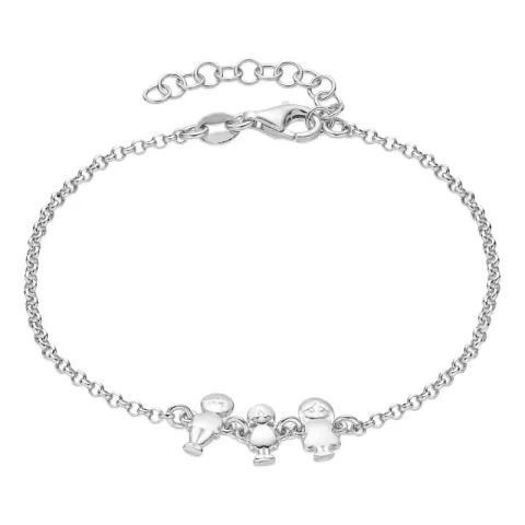 familj armband i silver med Far - Dotter - Mor  i silver