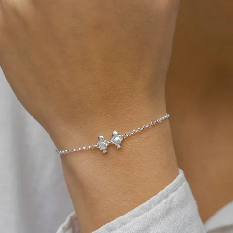 familj armband i silver med Dotter - Dotter i silver