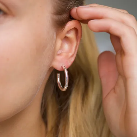 25 mm halvcreol i silver