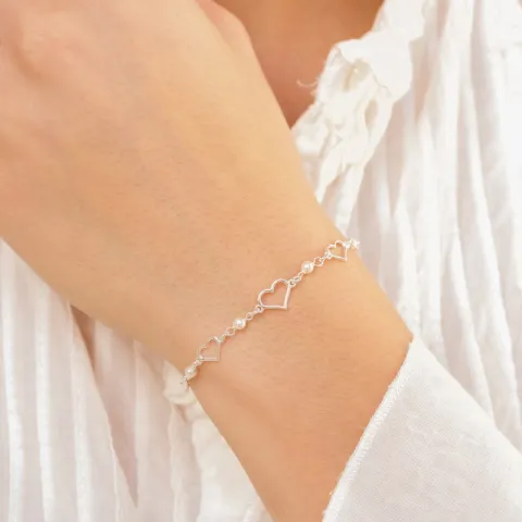 hjärta armband i silver