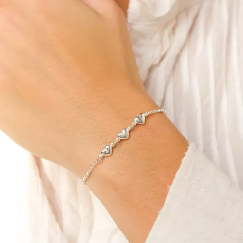 hjärta armband i silver