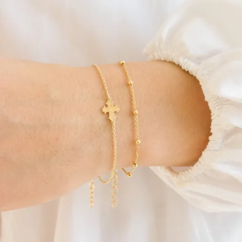 kula armband i förgyllt silver