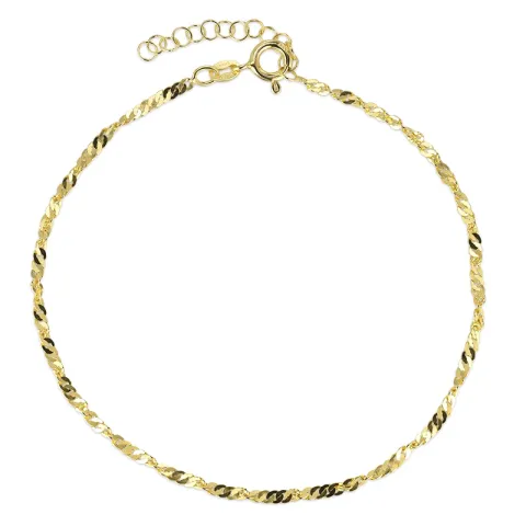 fotlänk  i förgyllt silver 24 + 3 cm x  