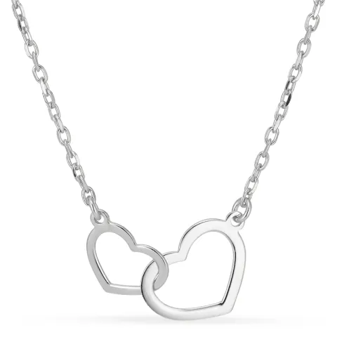 hjärta halsband i silver