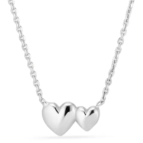 hjärta halsband i silver