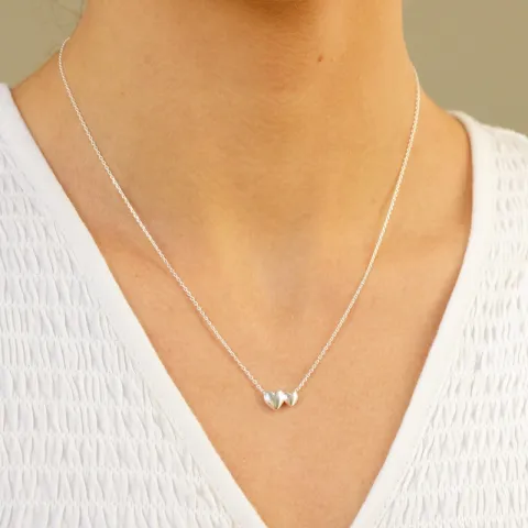 hjärta halsband i silver