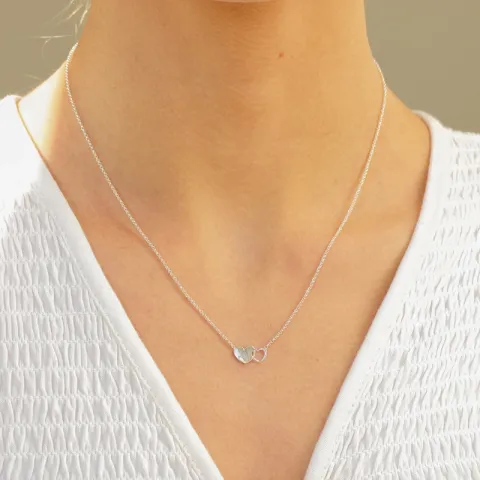 hjärta halsband i silver