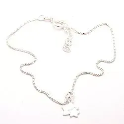 Stjärna fotlänk  i silver