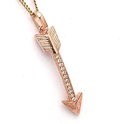 Pil hängen i rosabelagt silver