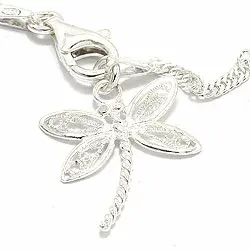 Fjäril fotlänk i silver med hängen i silver