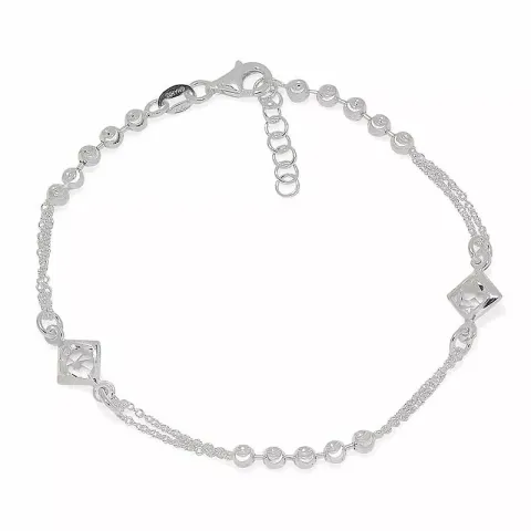 Elegant zirkon armband i silver