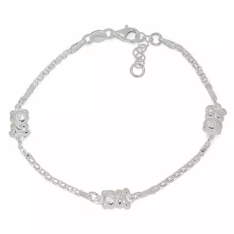 nalle armband i silver