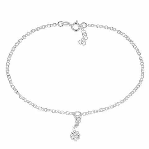 Elegant blommor fotlänk i silver