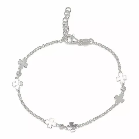 fyrklöver armband i silver