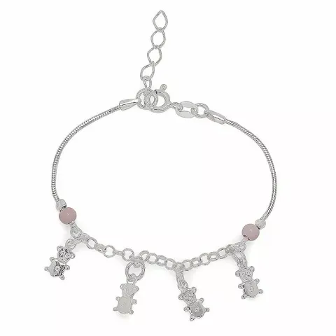 nalle barnarmband i silver