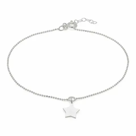 stjärna fotlänk  i silver